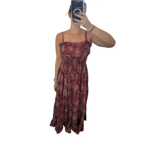 Vintage Lanz Original Boho Floral Smocked Maxi Dress, EUC, Fits S-L - Picture 2 of 7